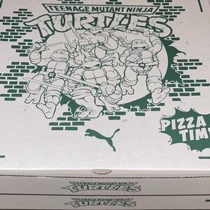 Puma TMNT Junior Suede Shoes - White and Green